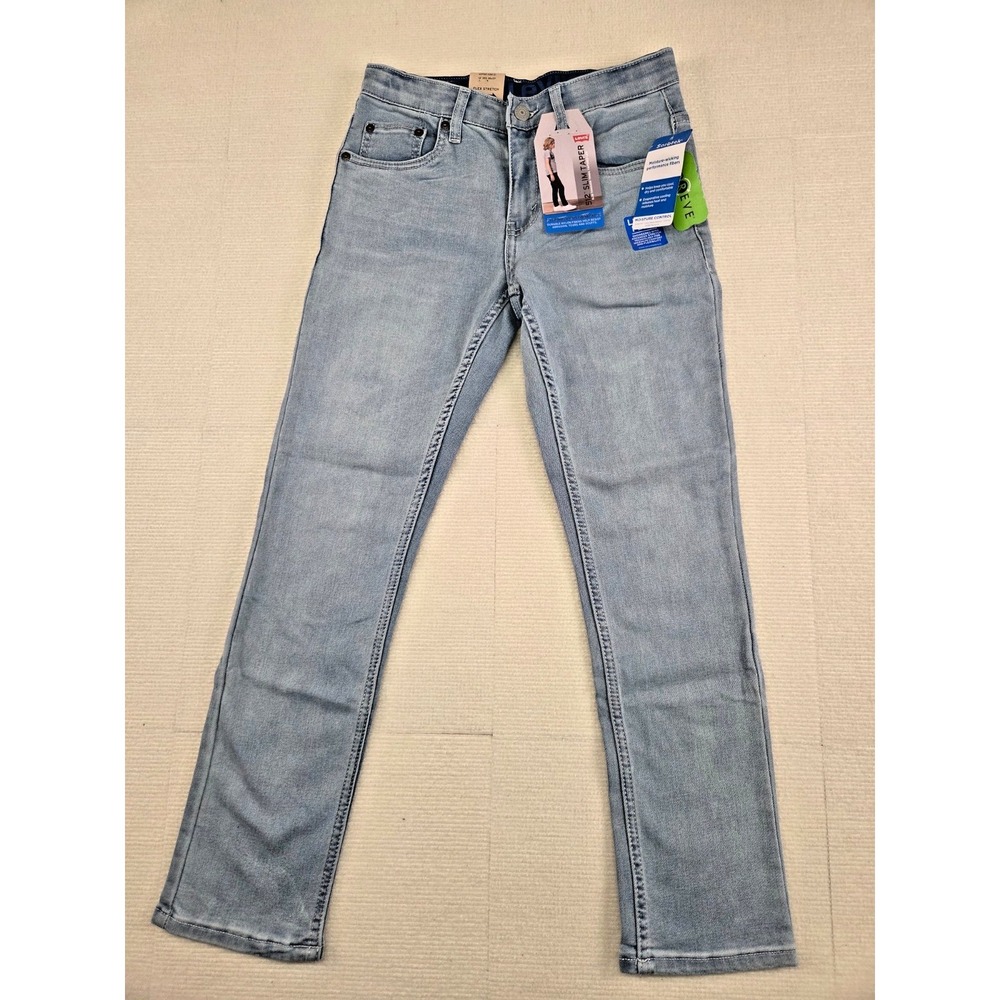 Levi's 512 Slim Taper Jeans Boys Size‎ 12 Regular Light Wash Stretch NEW